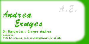 andrea ernyes business card